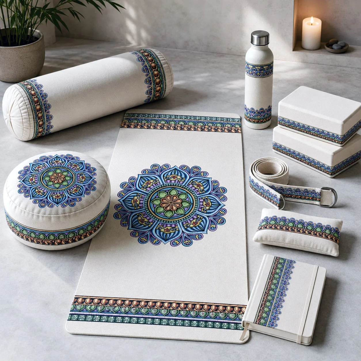 Yoga, meditation, and wellness products featuring the Siriusly design system.