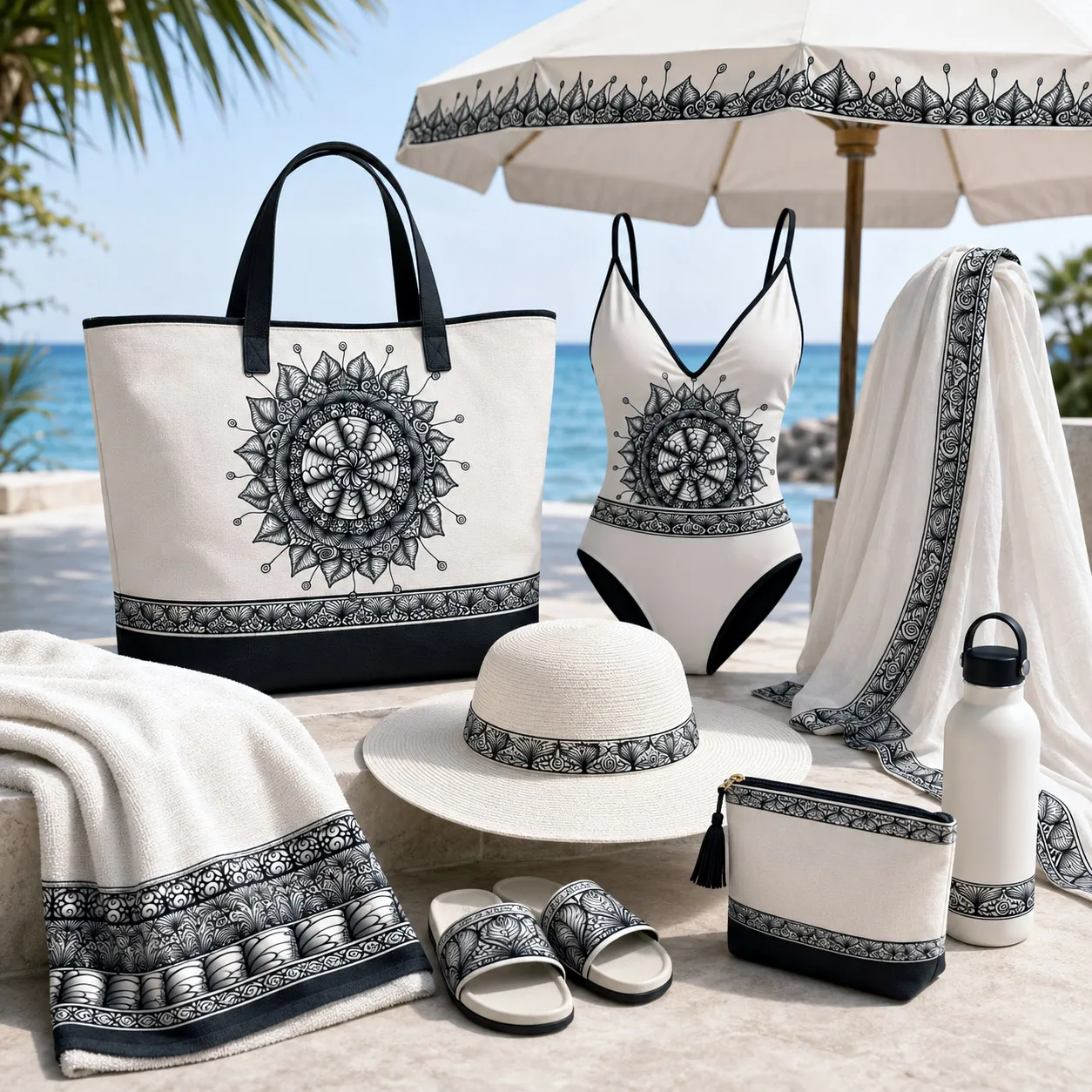 Beach and resort products featuring the Mesmerize design system.