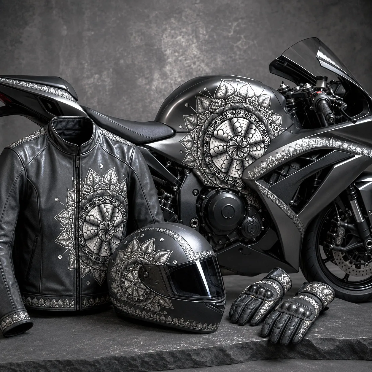 Motorsports collection featuring the Mesmerize design system.