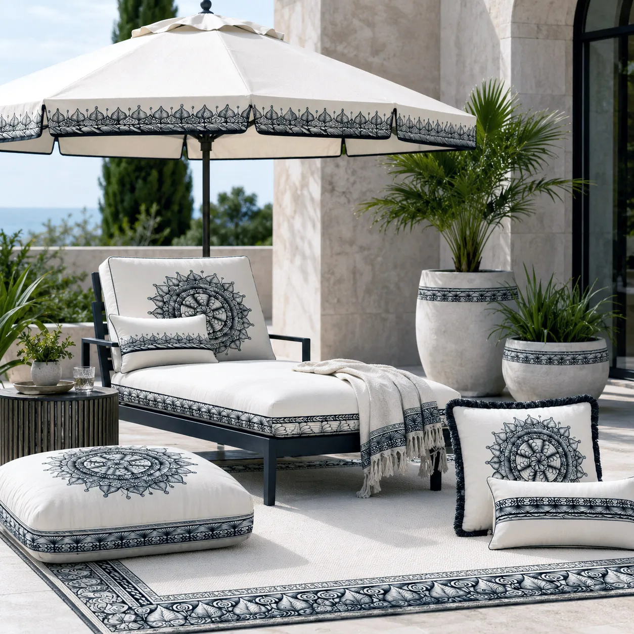 Outdoor living products featuring the Mesmerize design system.