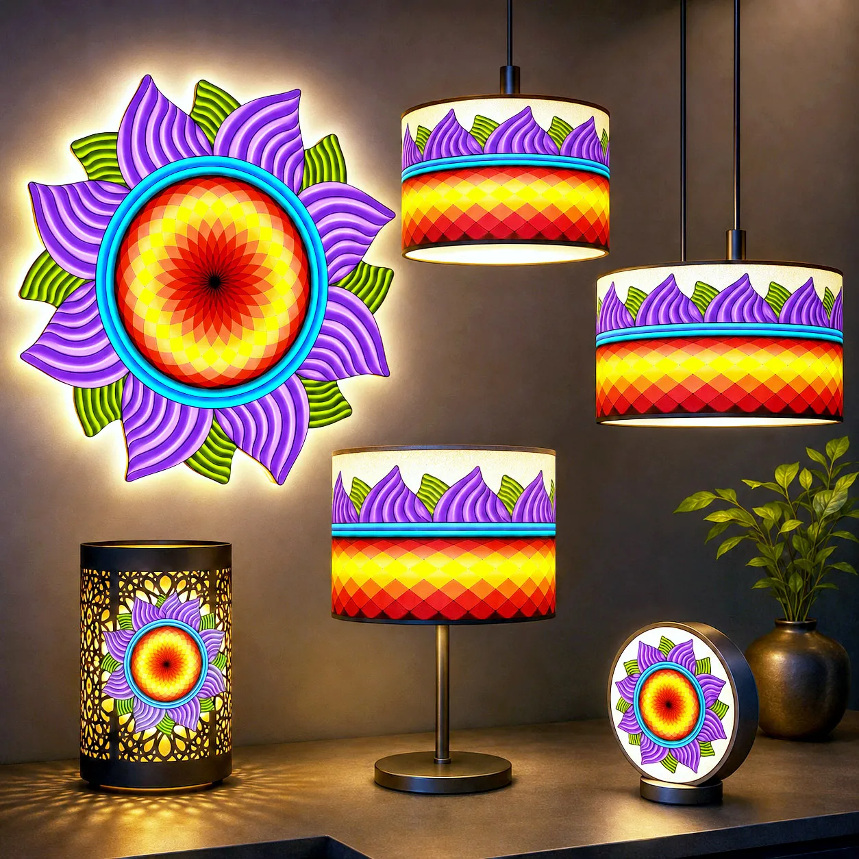 Contemporary lighting featuring the High Life design system.