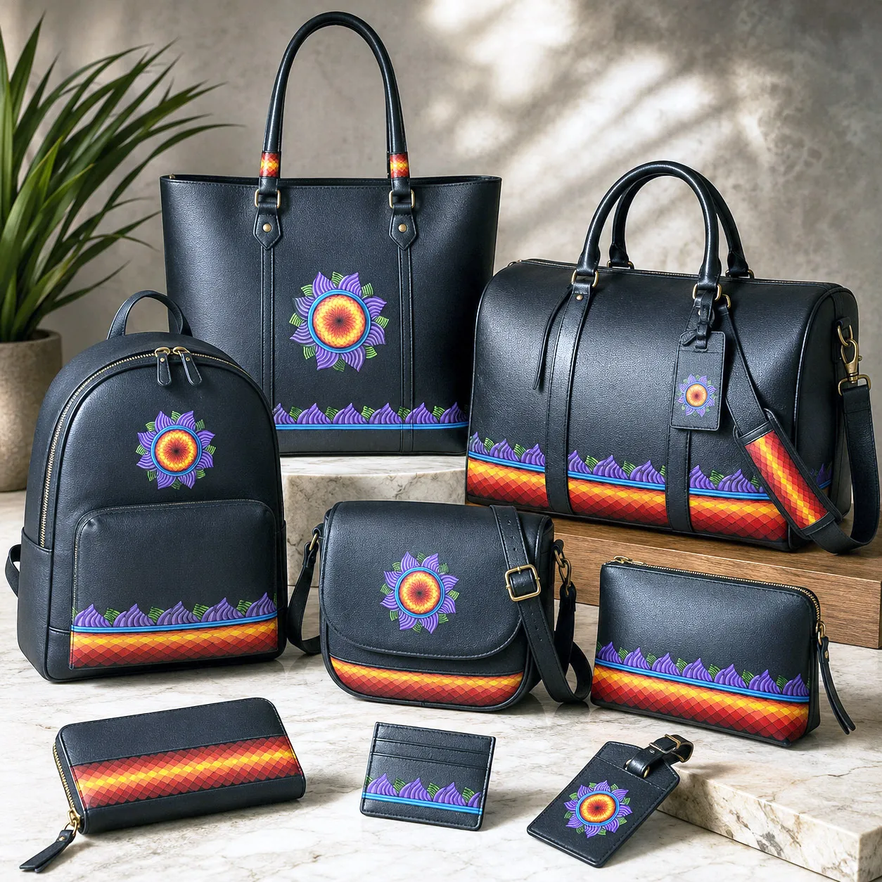 Leather goods and bags featuring the High Life design system.