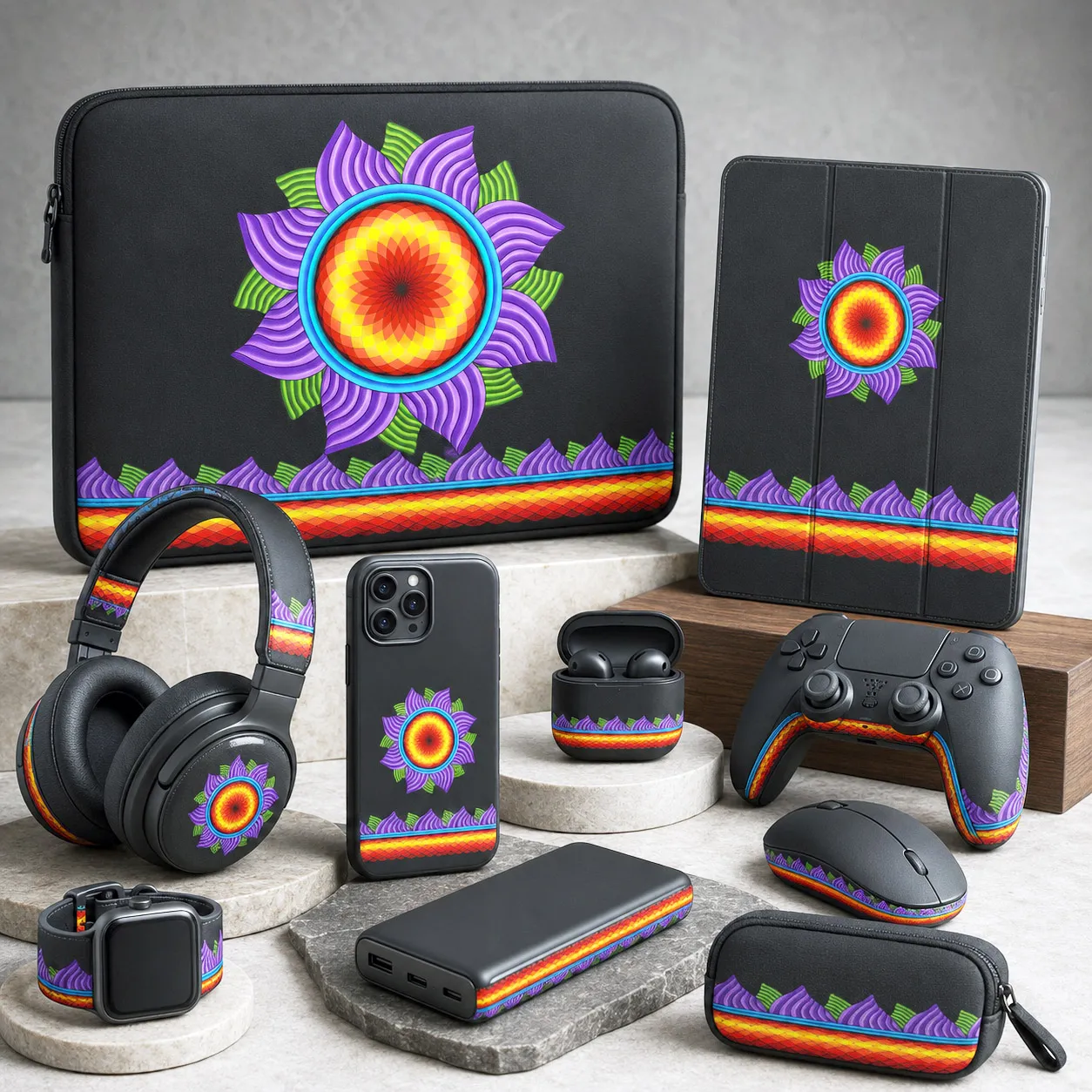 Tech, gaming, and personal accessories featuring the High Life design system.