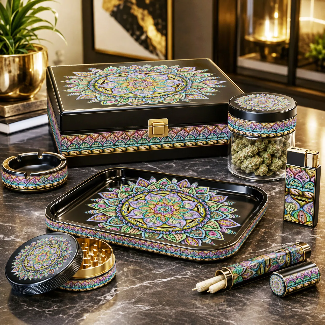 Cannabis accessories featuring the Fruitful design system.