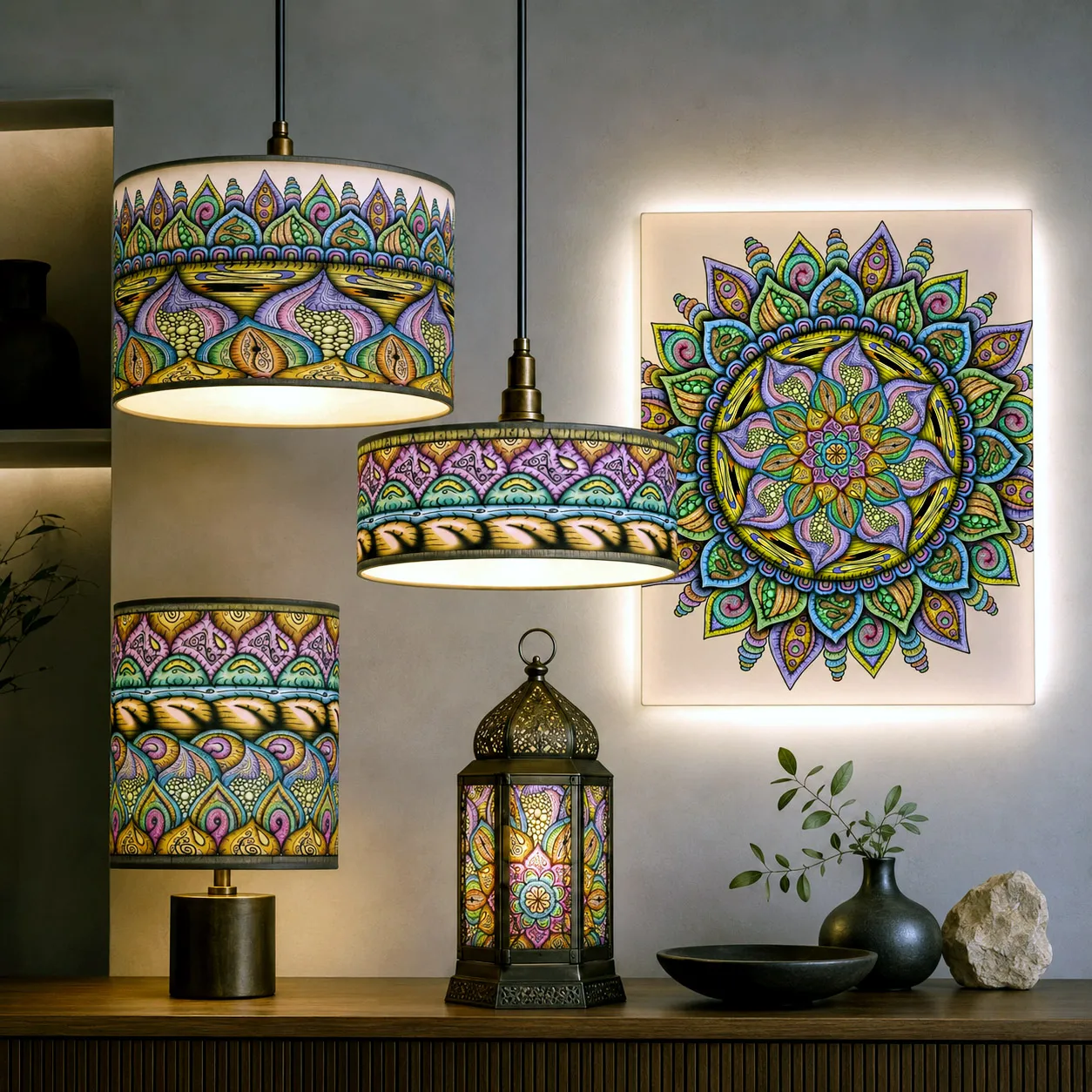 Contemporary lighting featuring the Fruitful design system.