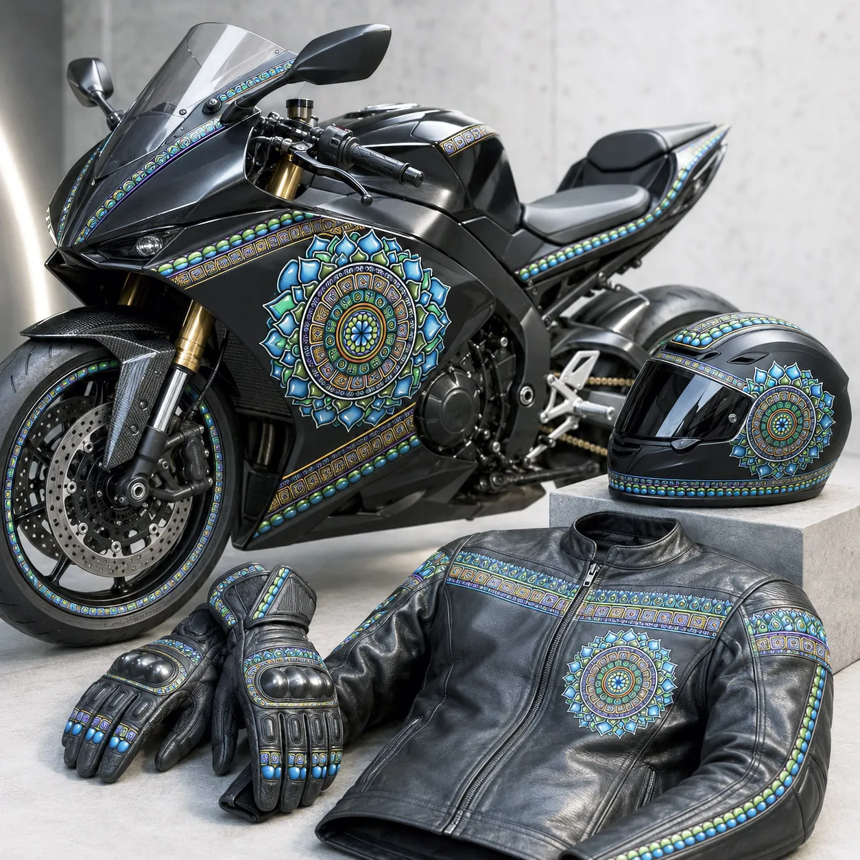 Motorsports collection featuring the Emerald Dream design system.
