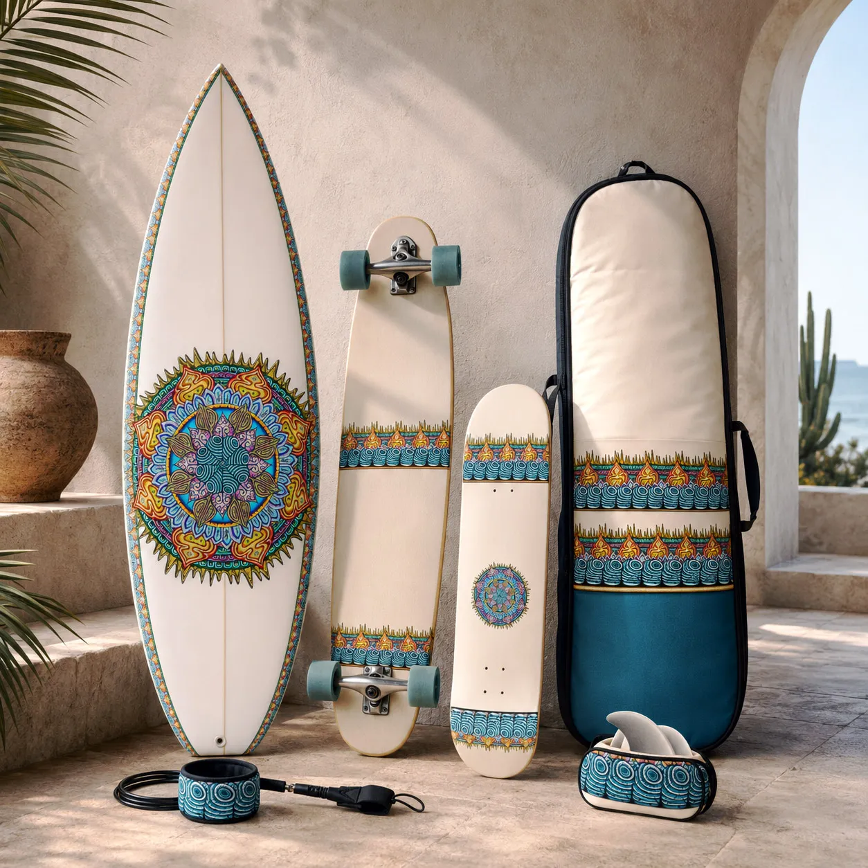 Board sports collection featuring the Desert Flame design system.