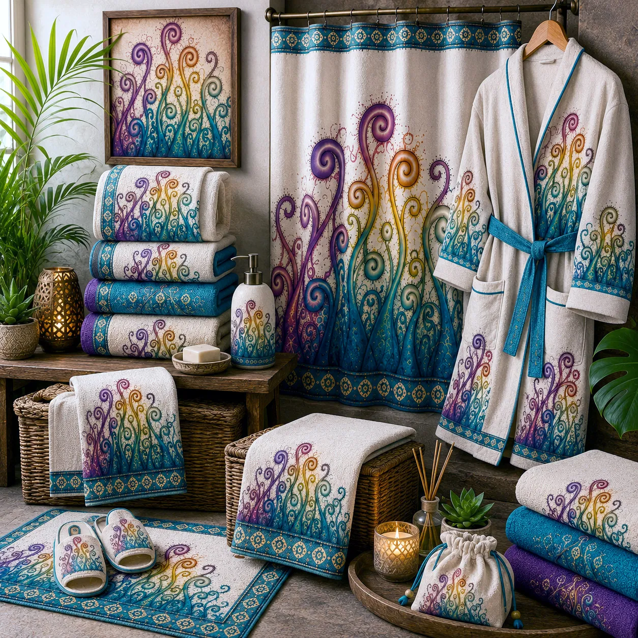 Bed and bath products featuring the Creative Mind design system.