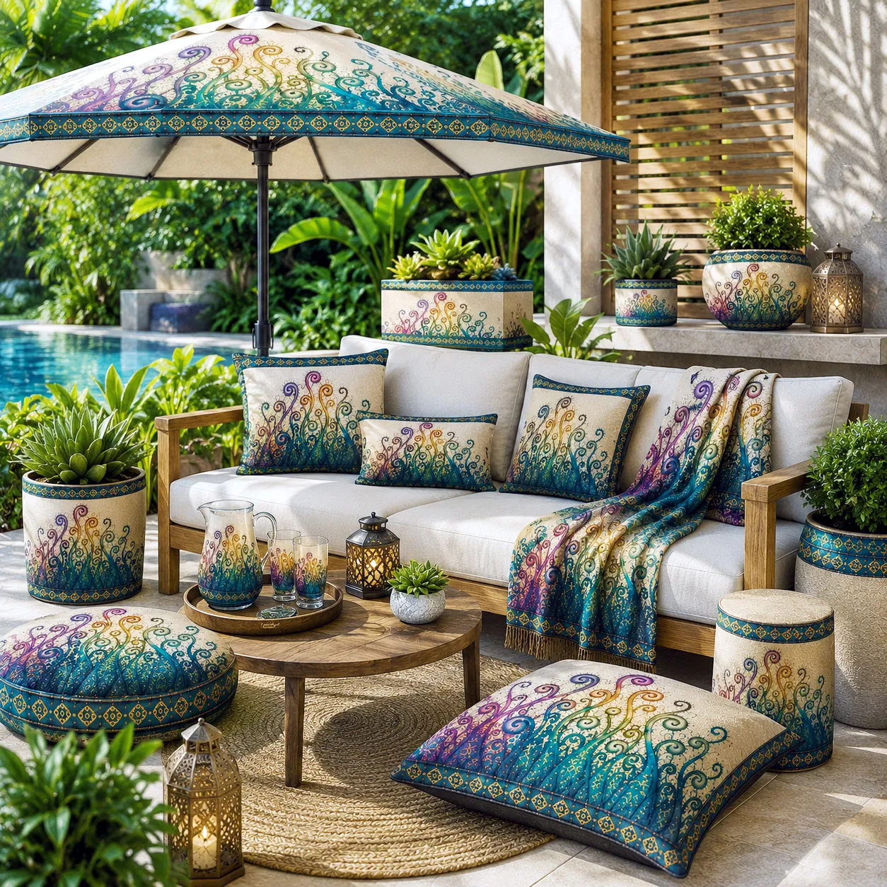 Outdoor living products featuring the Creative Mind design system.