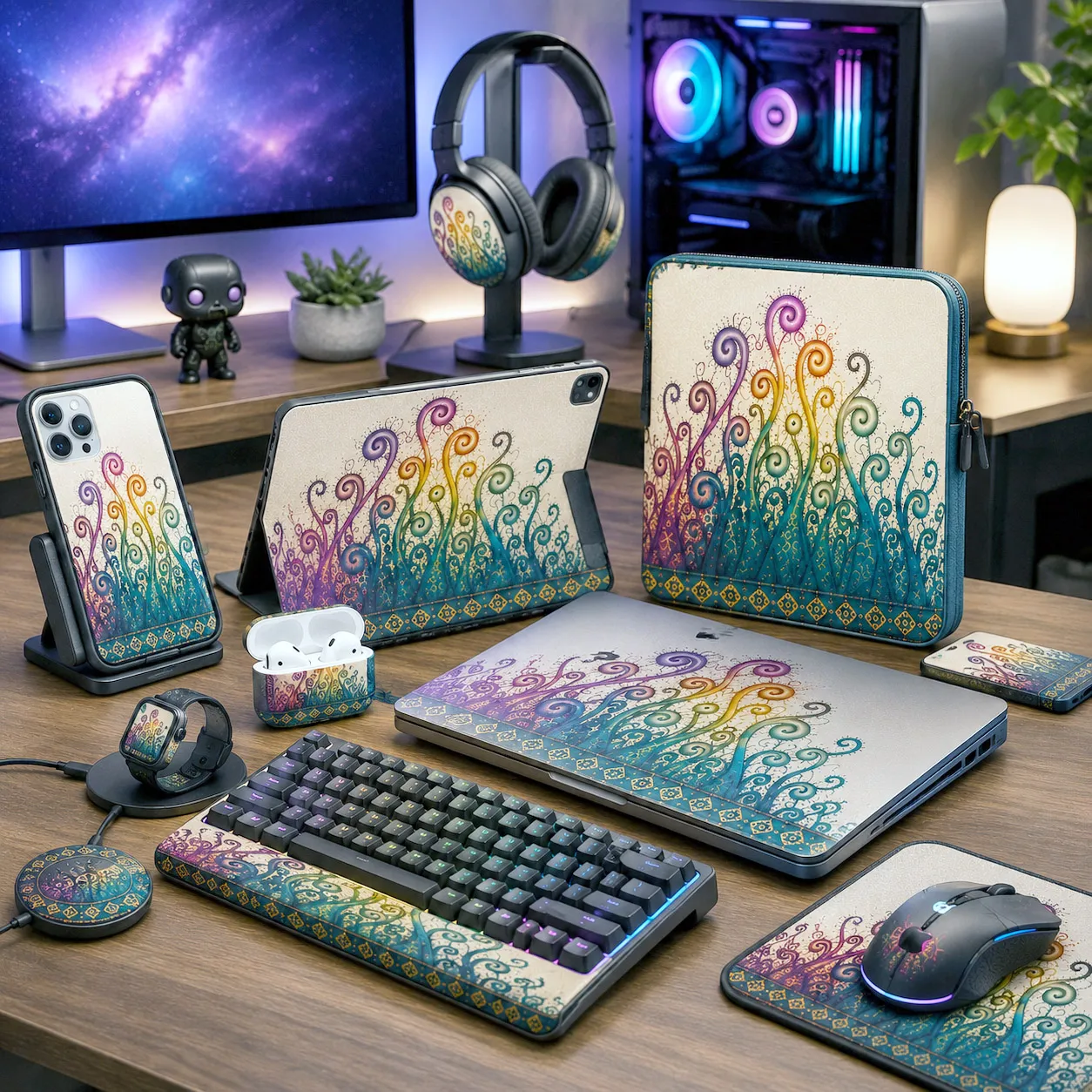 Tech, gaming, and personal accessories featuring the Creative Mind design system.