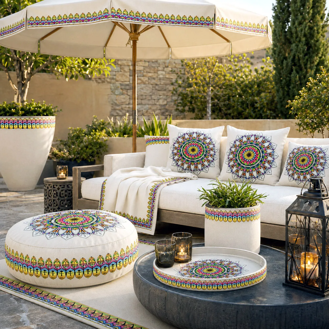 Outdoor living products featuring the Radiance design system.