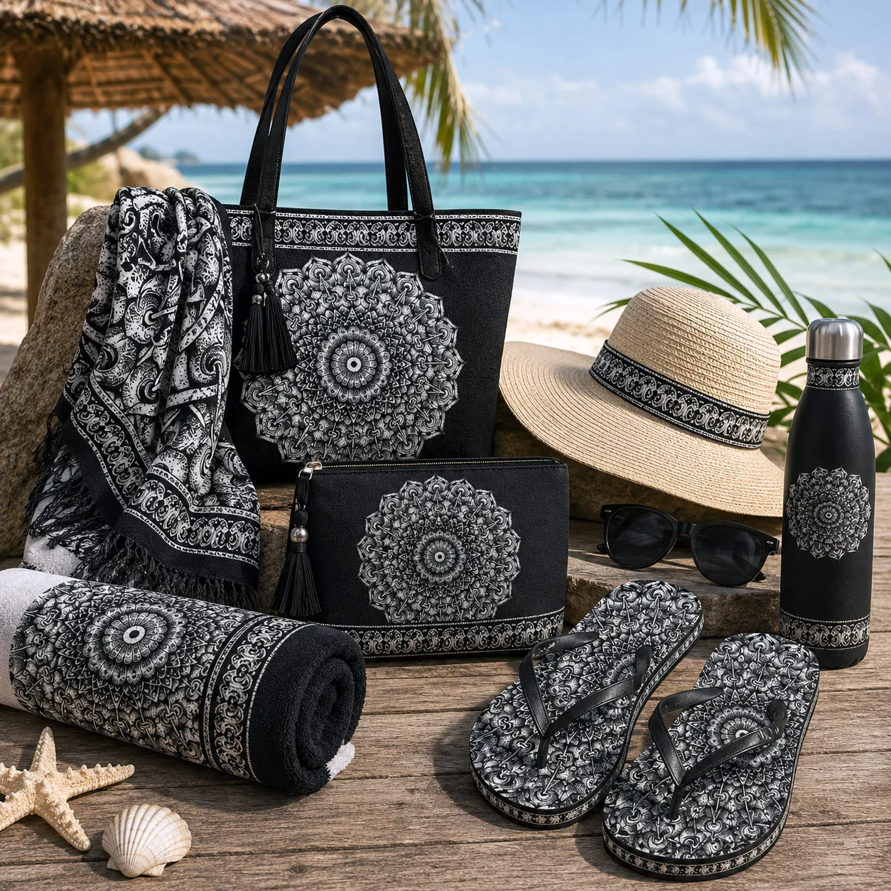 Beach and resort products featuring the Interconnection design system.