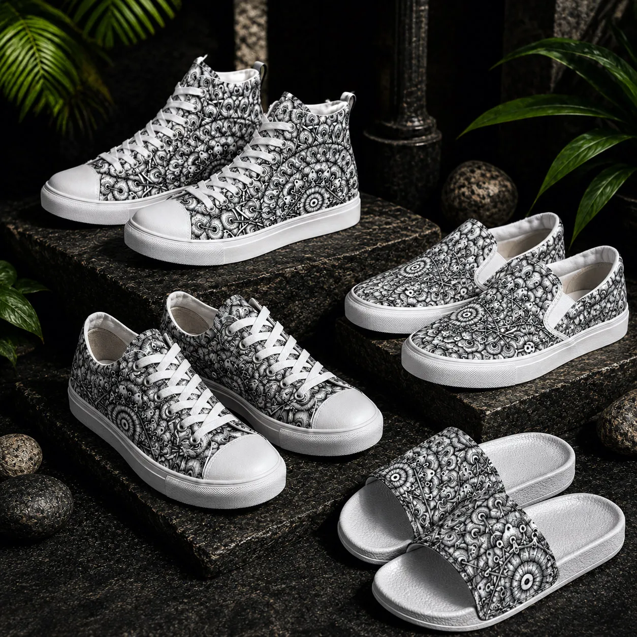 Premium footwear featuring the Interconnection design system.