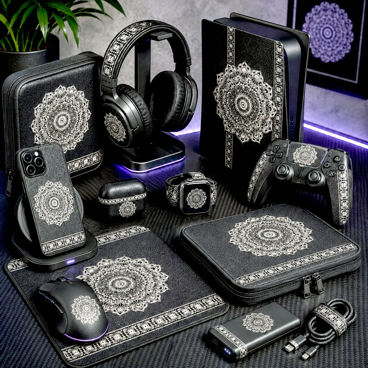 Tech, gaming, and personal accessories featuring the Interconnection design system.
