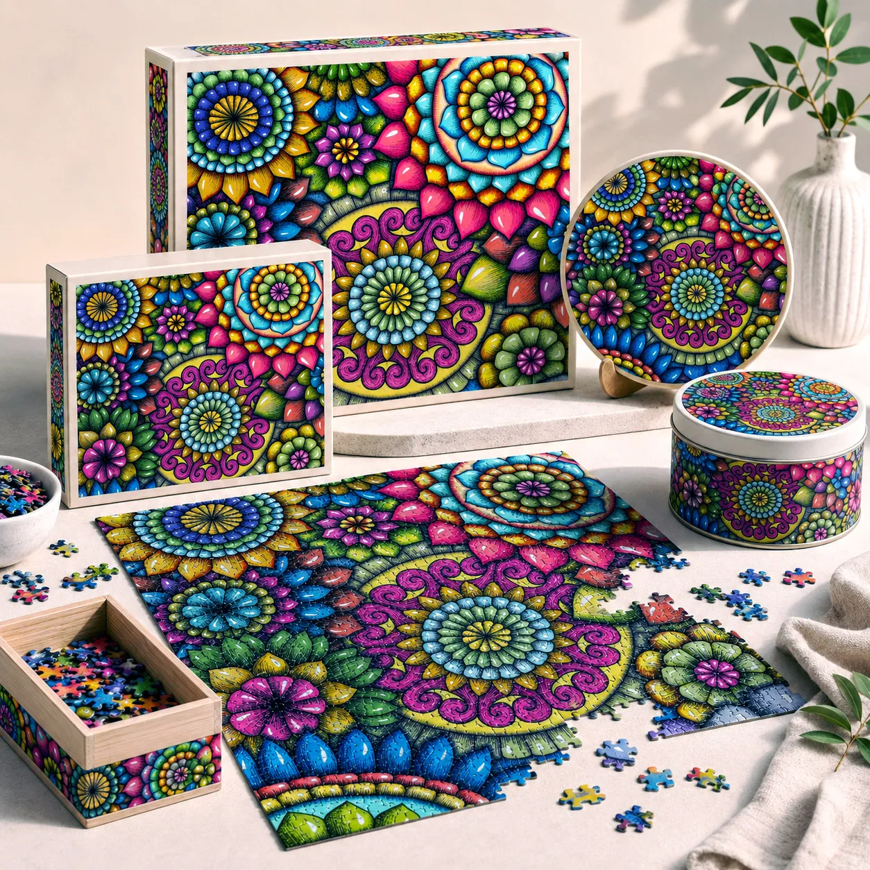 Jigsaw puzzle featuring Mandala Collage 2.