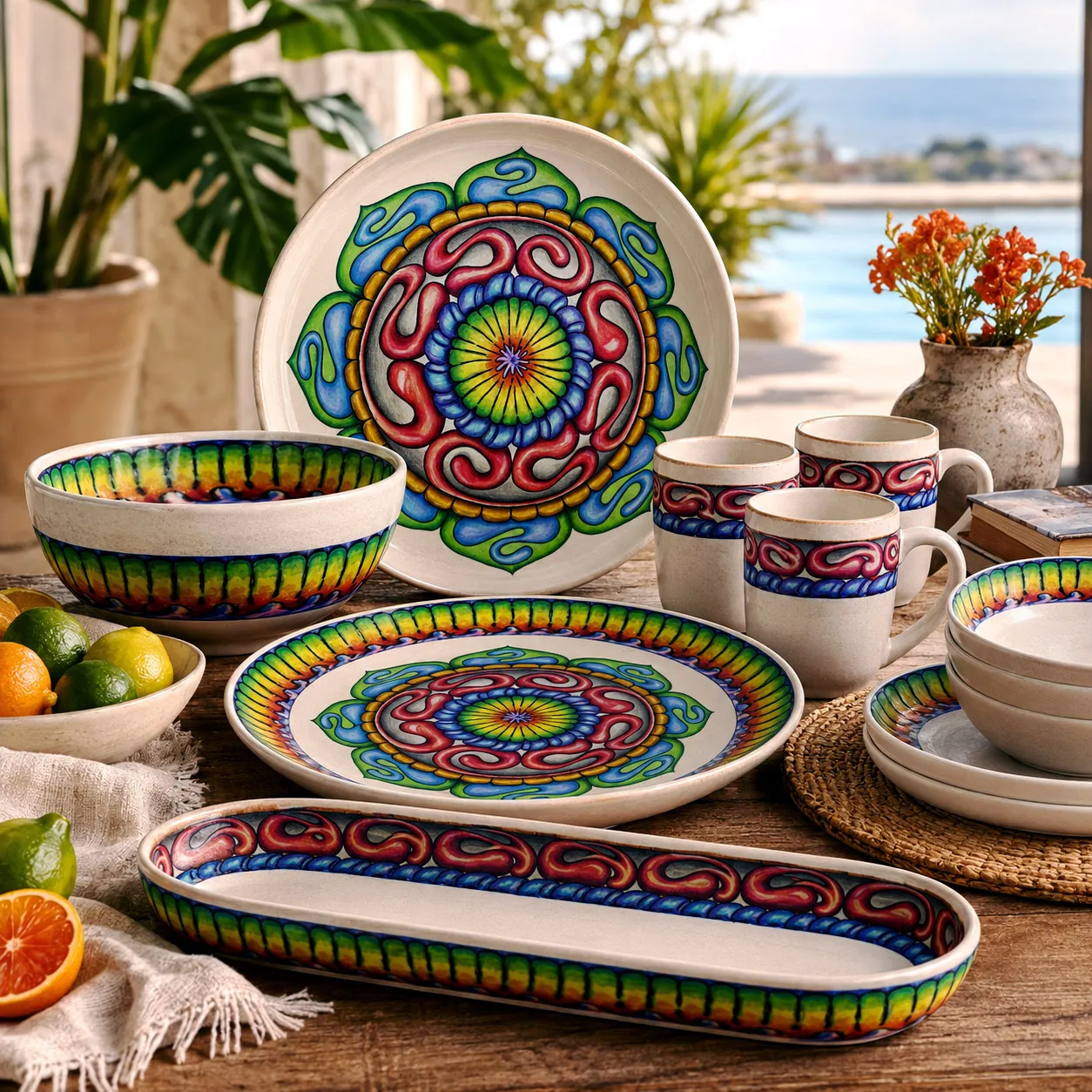 Tableware, Dinnerware & Entertaining: Grounded Core artwork applied to colorful tableware and entertaining accessories