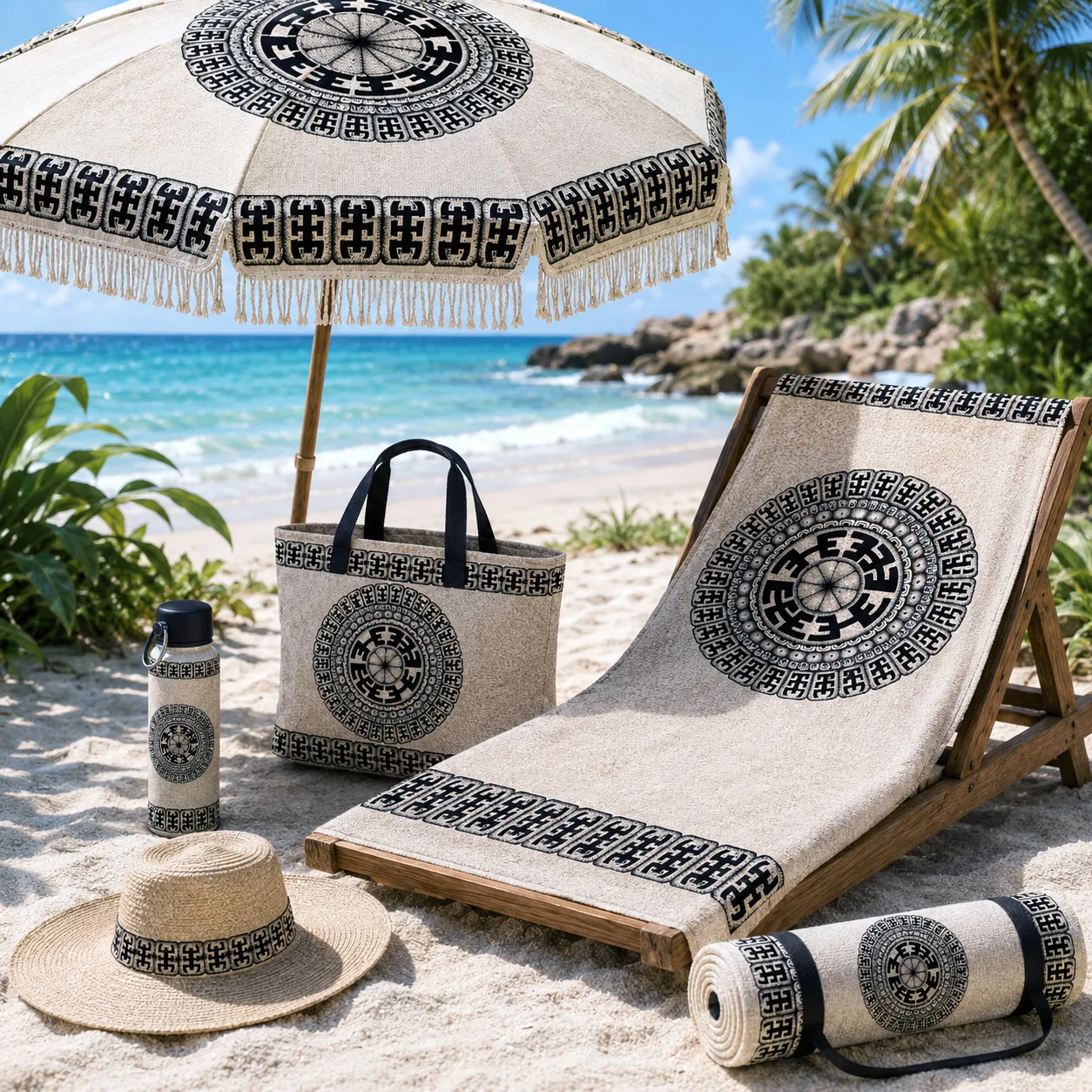 Beach and resort products featuring the Komo design system.