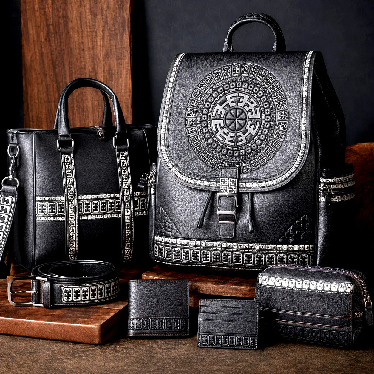 Fashion accessories featuring the Komo design system.