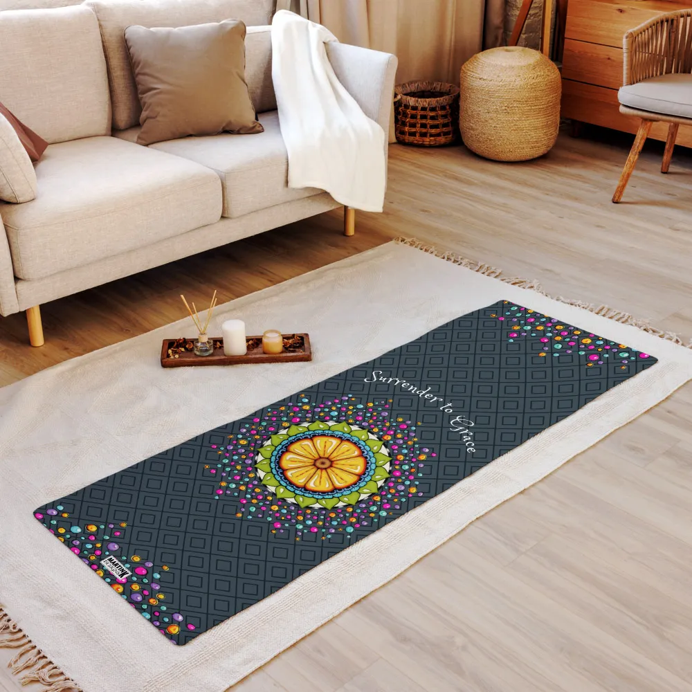 Yoga mat featuring the Surrender to Grace design system.
