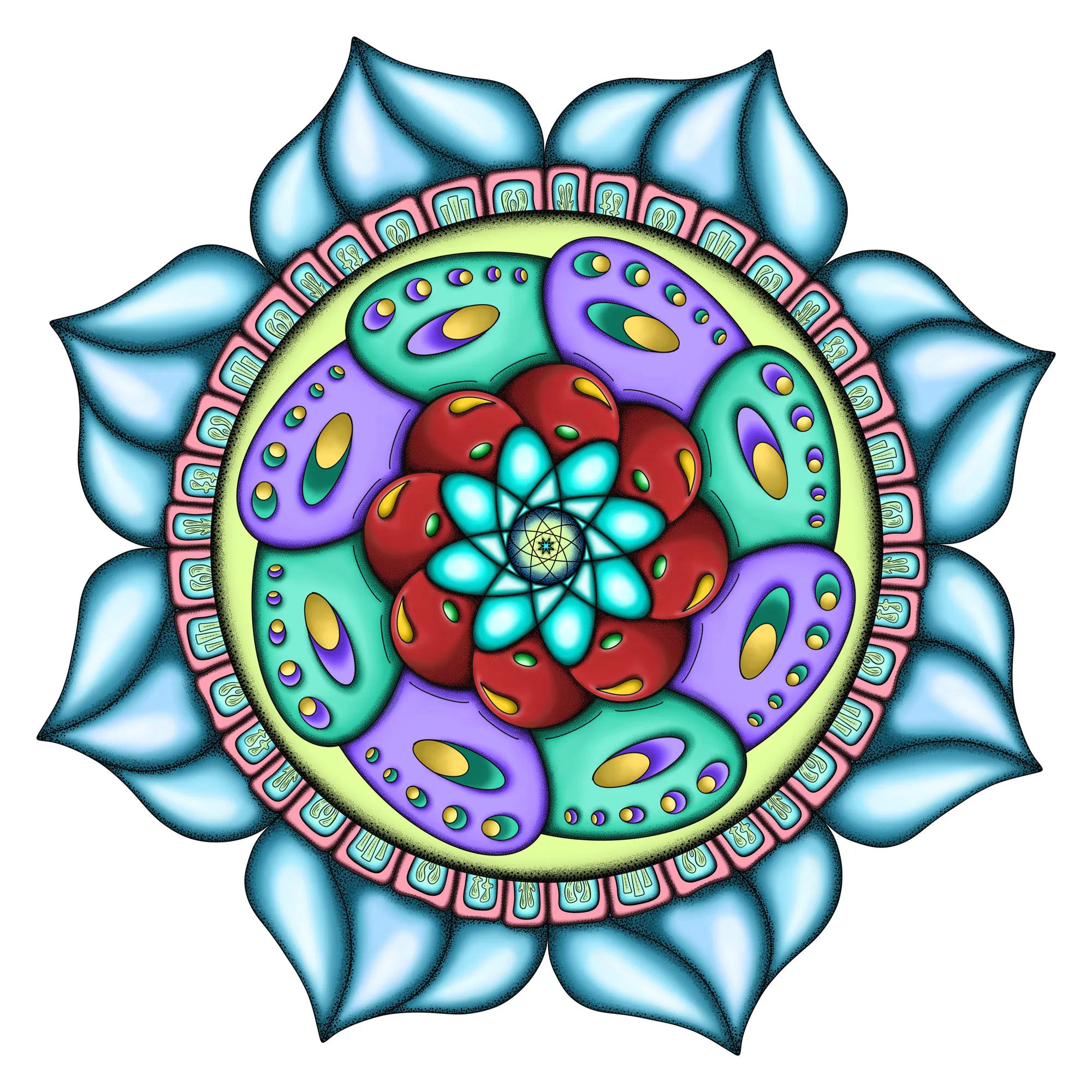 Atom Heart Flower design system artwork
