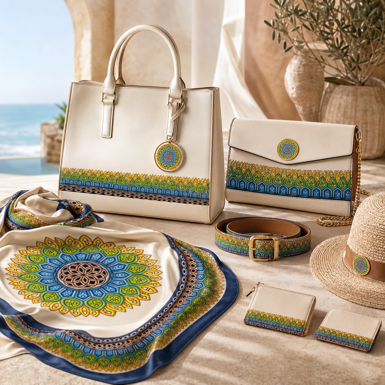 Leather goods and fashion accessories featuring the Crown design system.