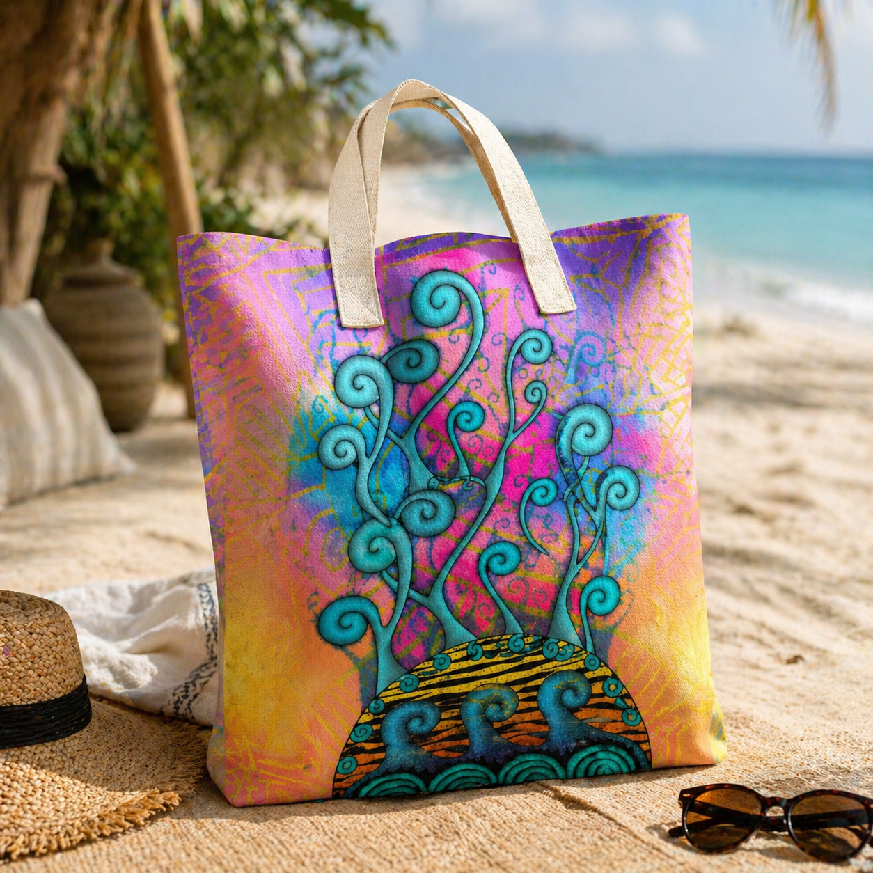 Tote bag featuring the Creative Mind design system.