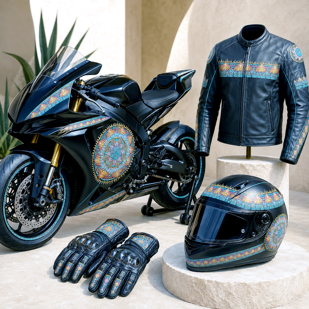 Motorsports collection featuring the Desert Flame design system.
