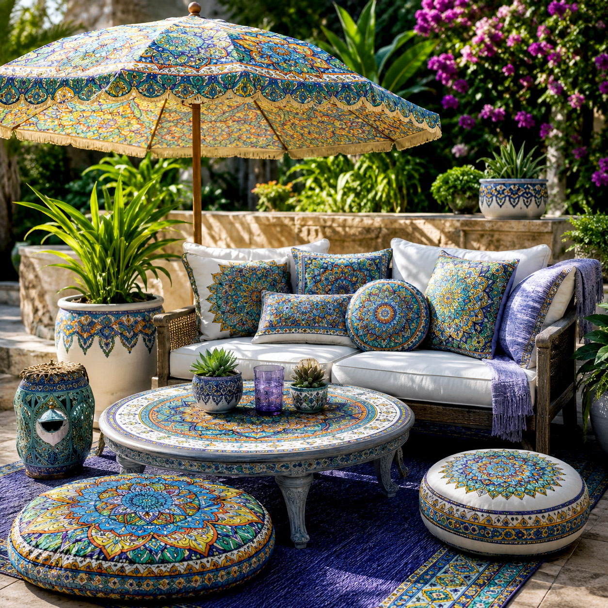 Outdoor living products featuring the Desert Flame design system.