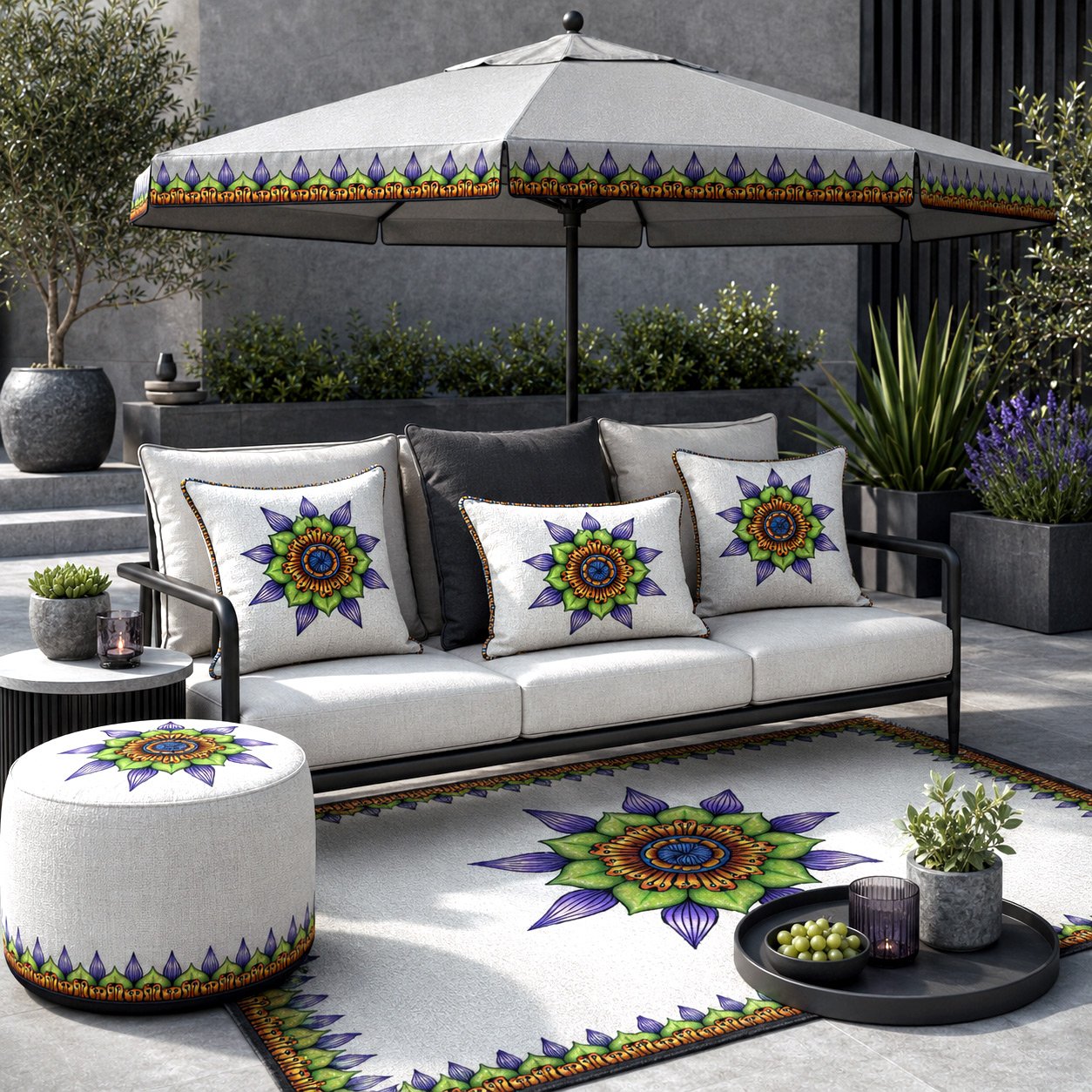 Outdoor living products featuring the Ethereal design system.