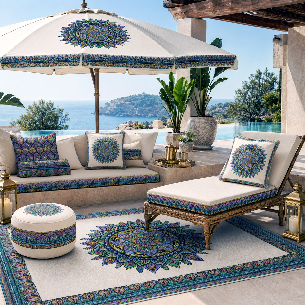 Outdoor living products featuring the Fruitful design system.