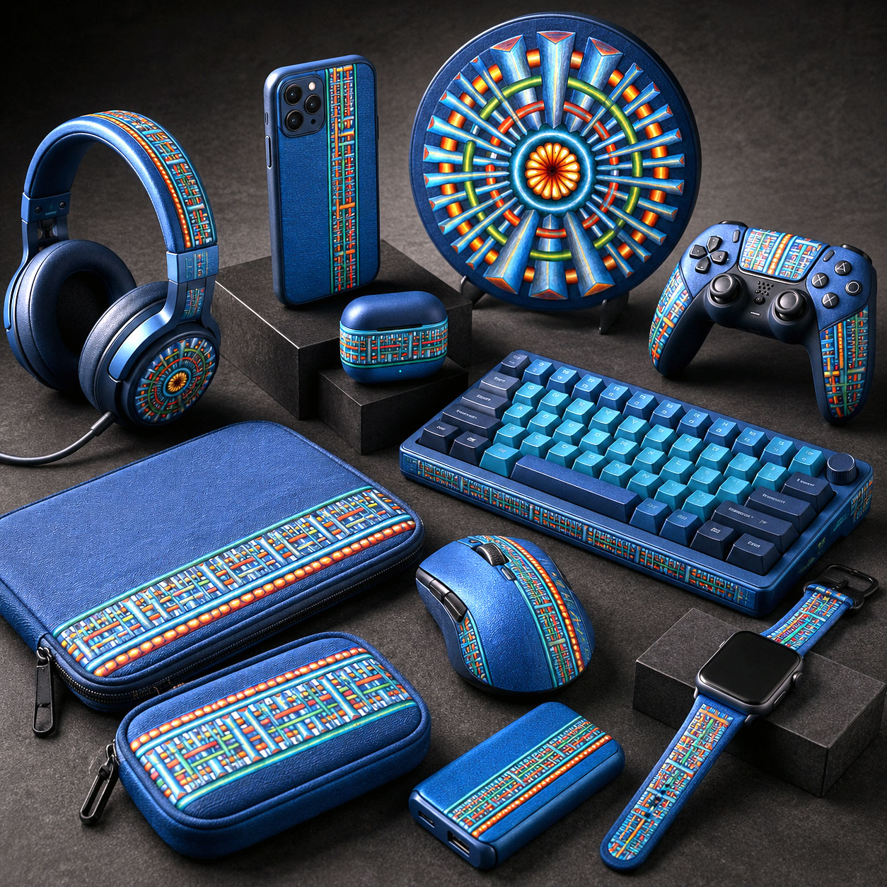 Tech, gaming, and personal accessories featuring the Spokin design system.
