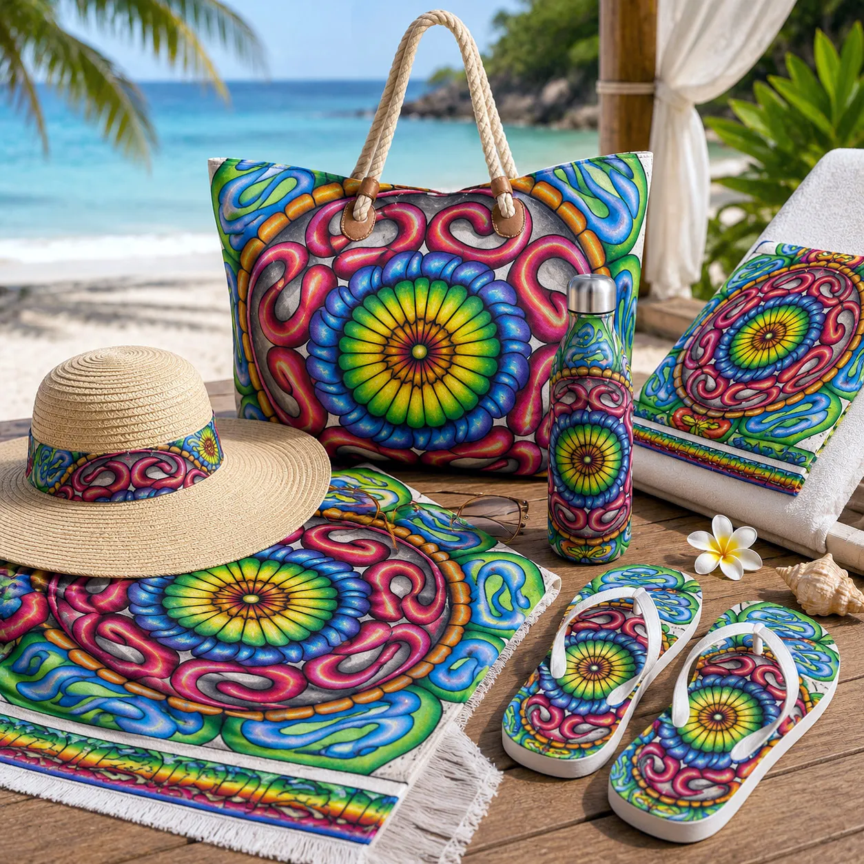 Beach and resort products featuring the Grounded Core design system.