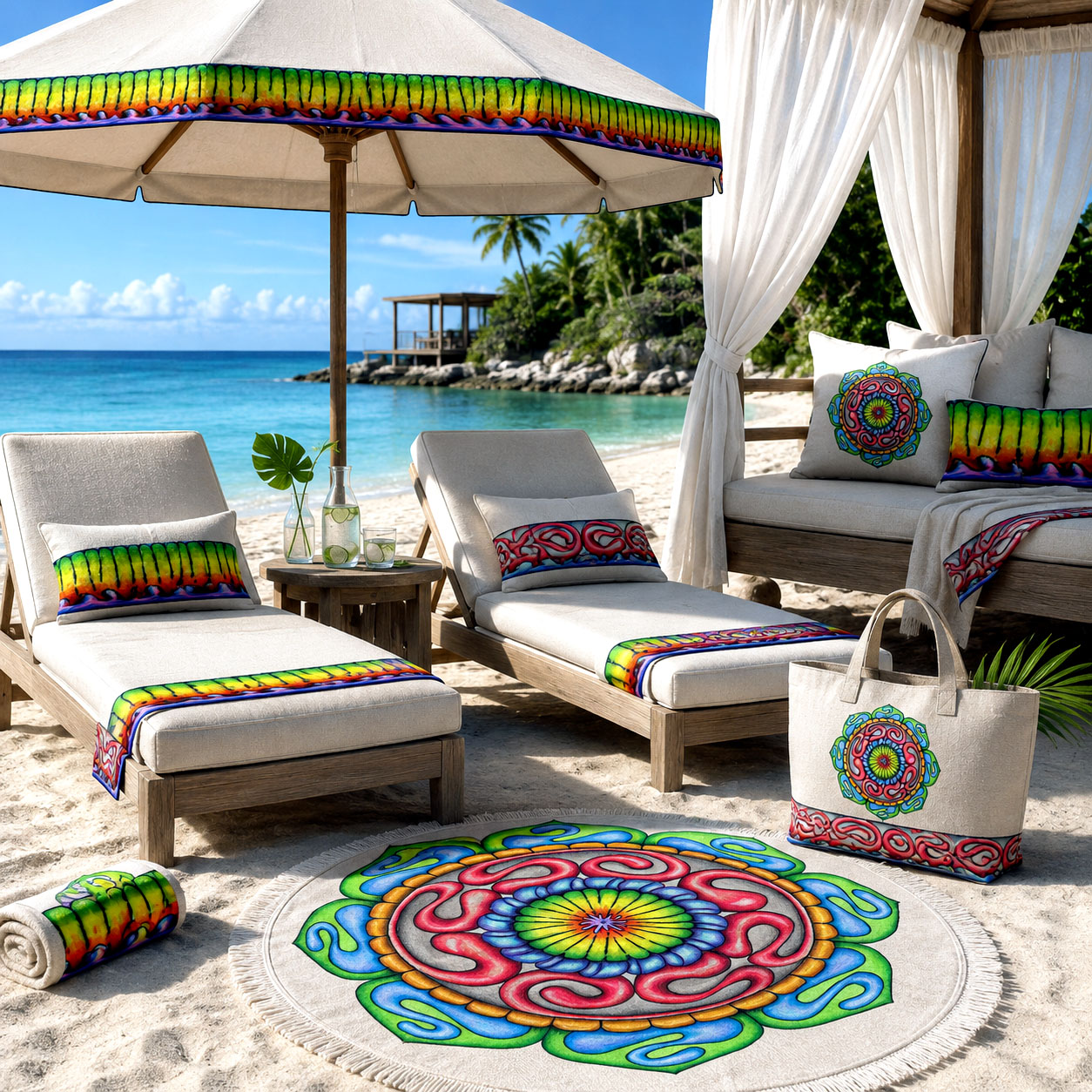Beach and resort products featuring the Grounded Core design system.
