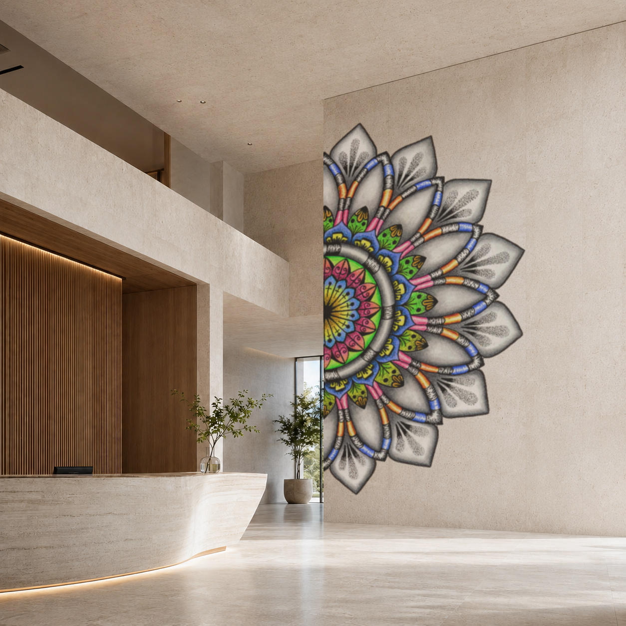 Retail or hospitality interior featuring the Radiance design system.