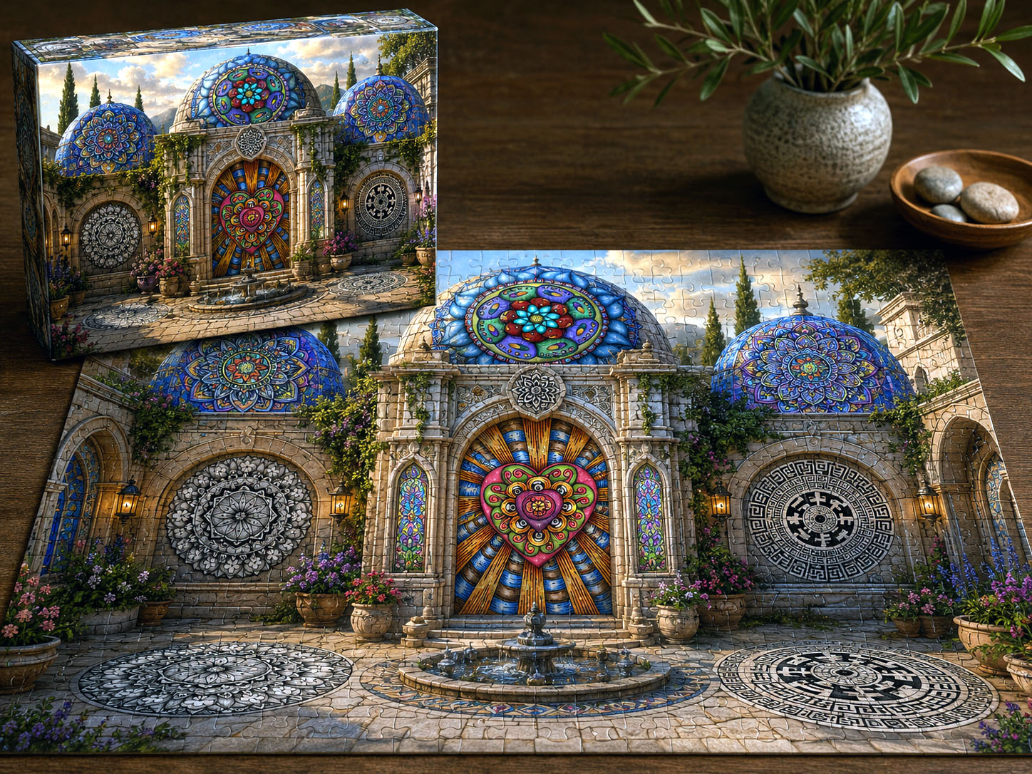 Flowstate Sanctuary jigsaw puzzle concept featuring the Siriusly design system.