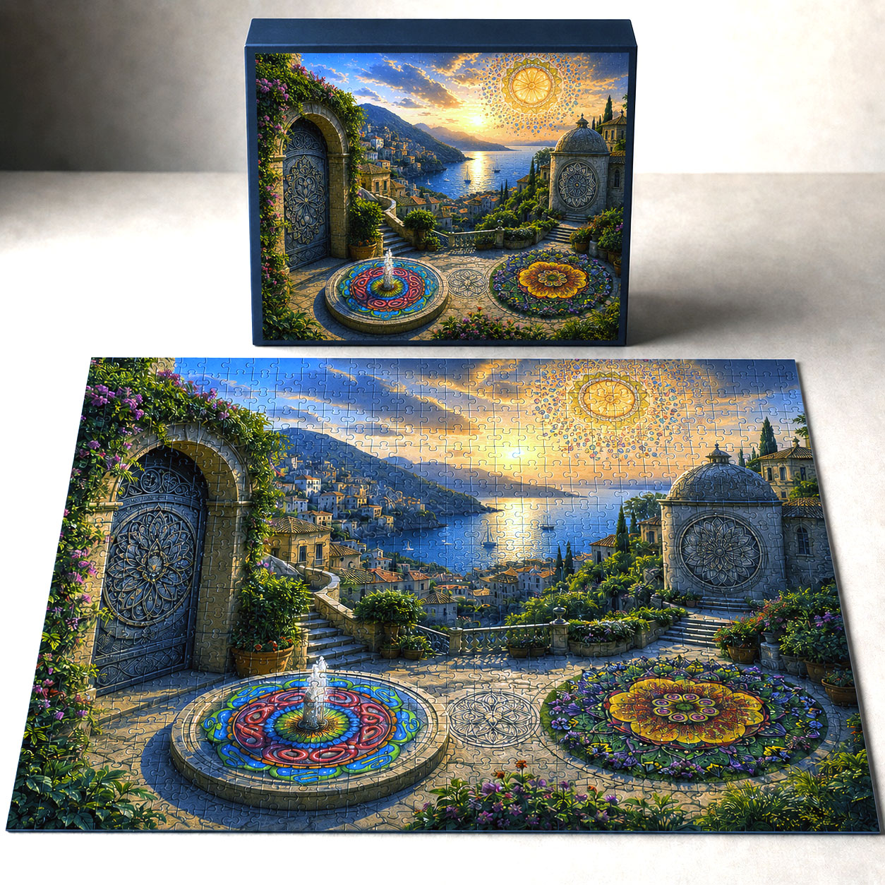 Flowstate Sanctuary jigsaw puzzle concept featuring the Radiance design system.
