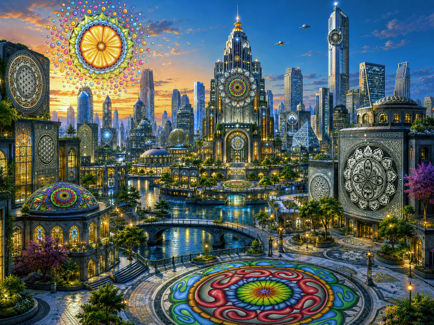 Flowstate City jigsaw puzzle concept featuring the Grounded Core design system.