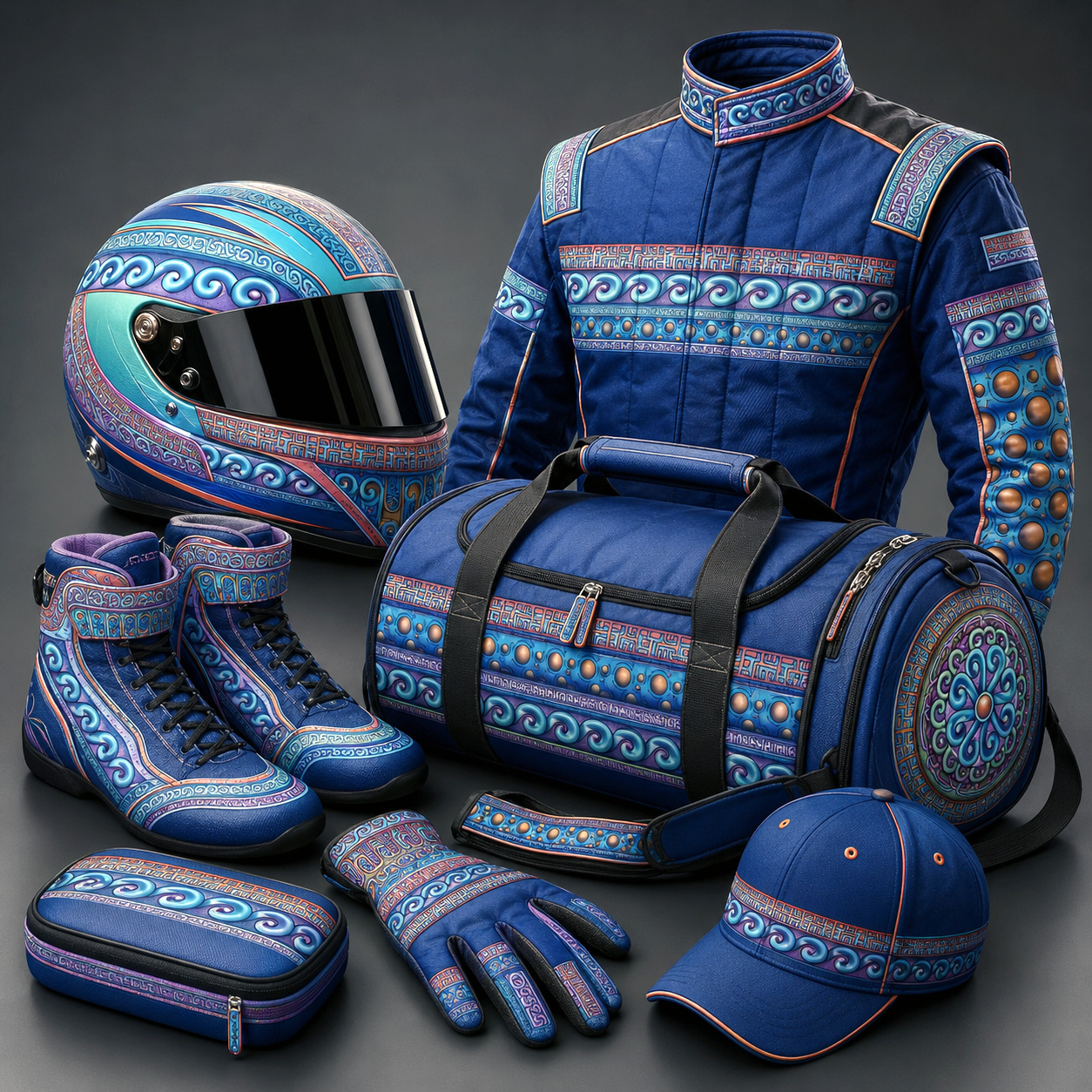 Motorsports collection featuring the Blue Dream design system.