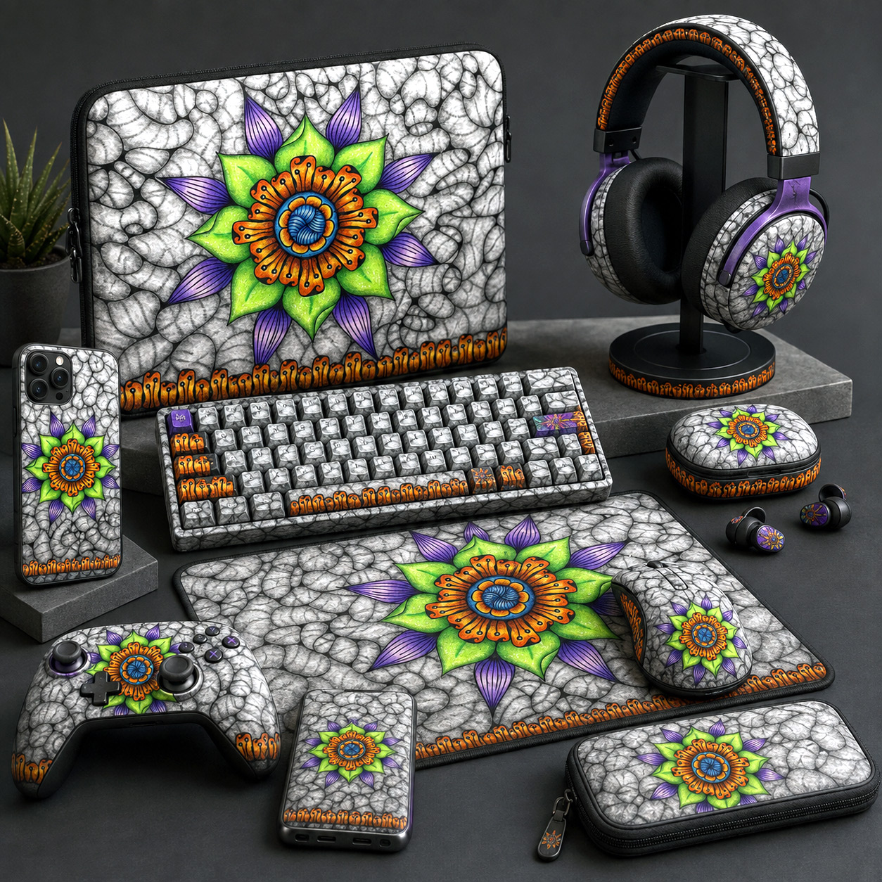 Tech, gaming, and personal accessories featuring the Ethereal design system.