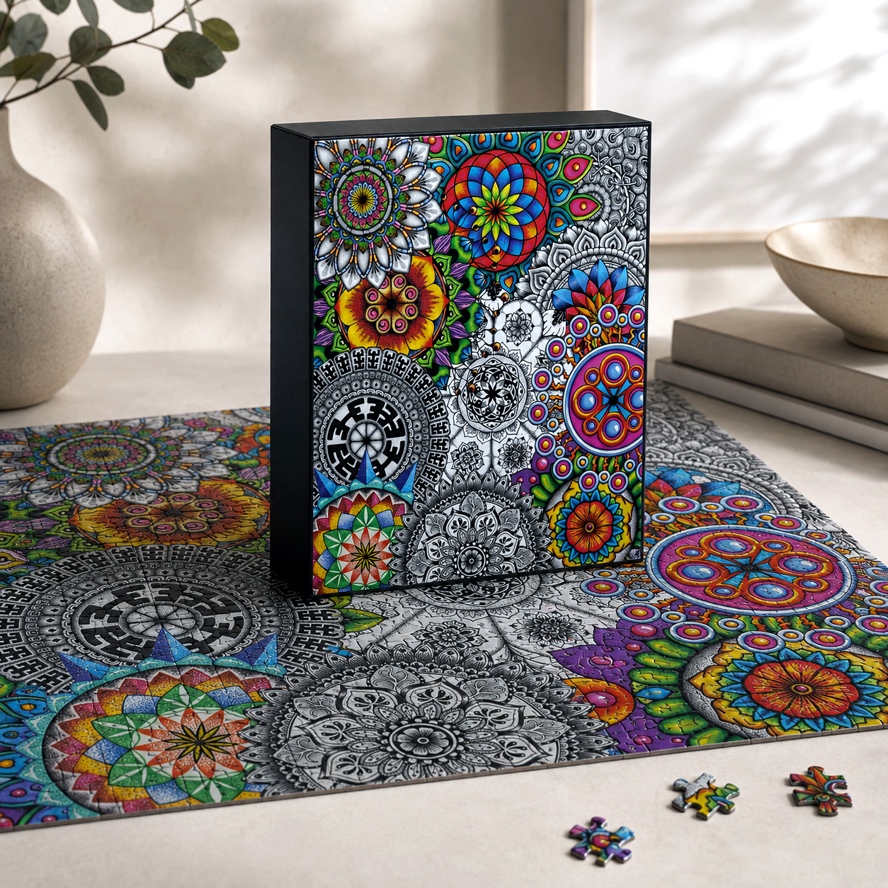 Jigsaw puzzle featuring Mandala Collage 1.