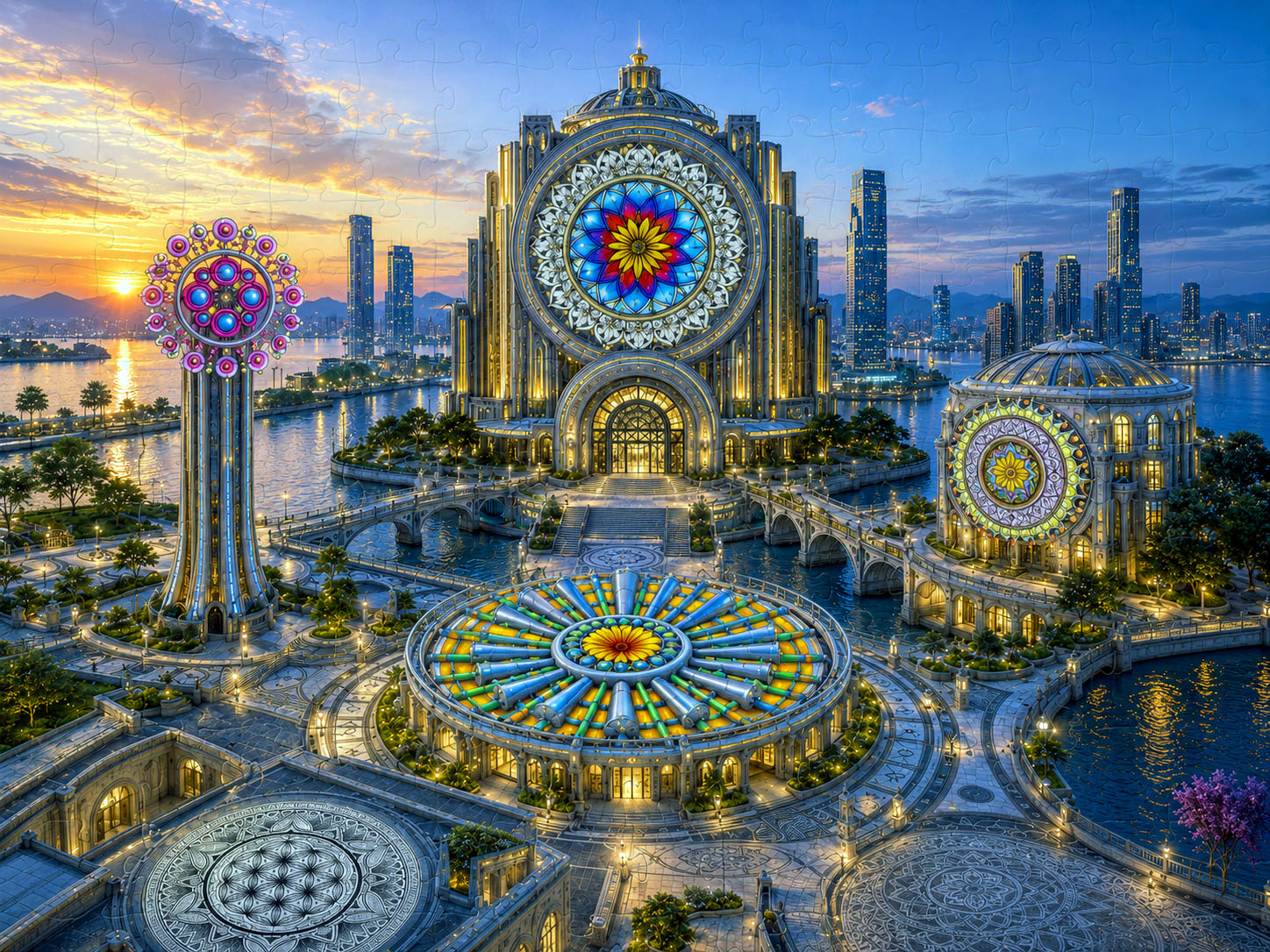 Flowstate City jigsaw puzzle concept featuring the Together design system.