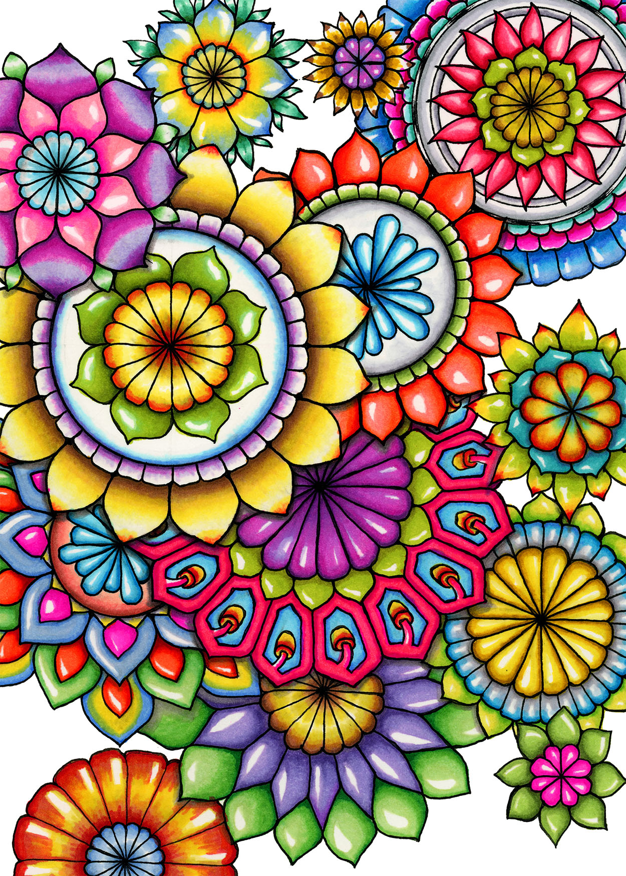 Mandala Collage 6 | Jigsaw puzzle artwork featuring Mandala Collage 6.