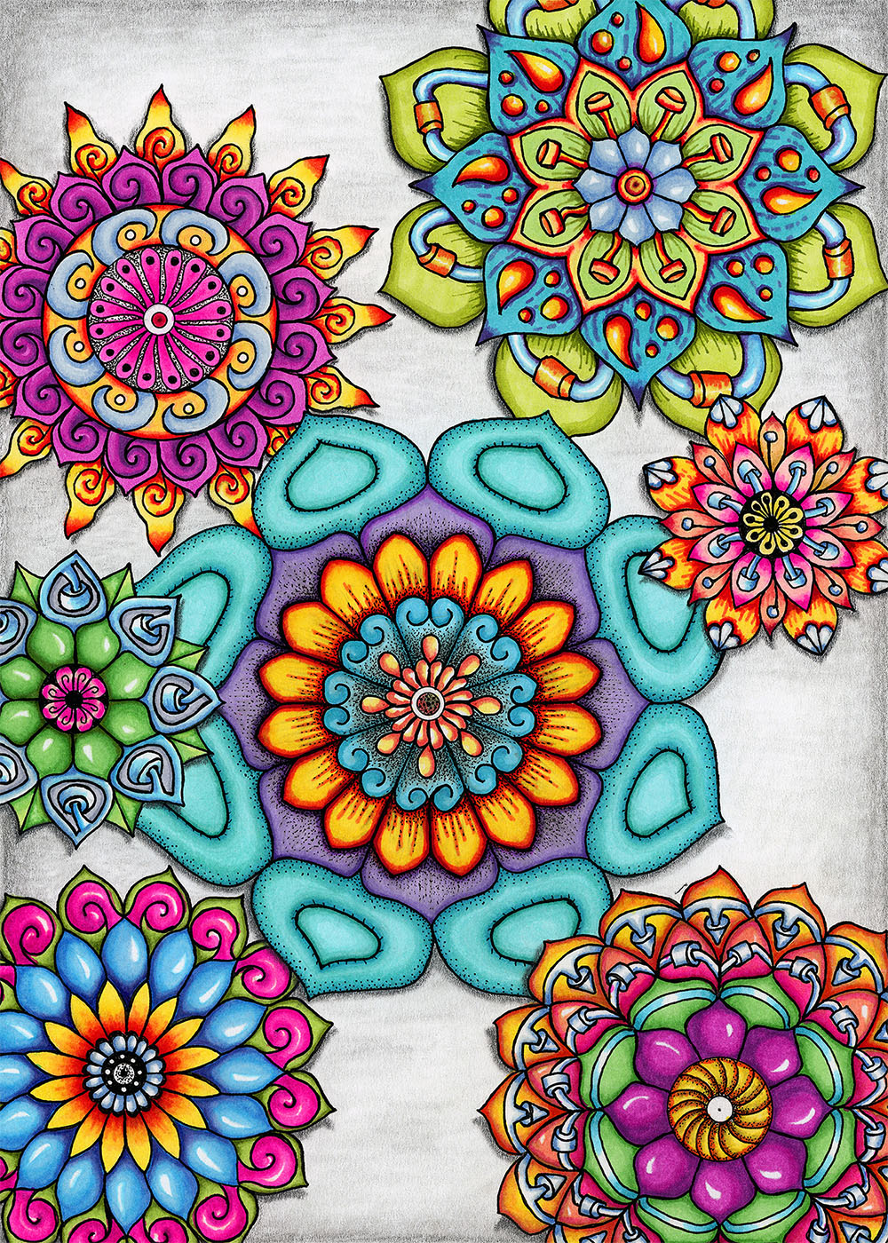 Mandala Collage 4 | Jigsaw puzzle artwork featuring Mandala Collage 4.