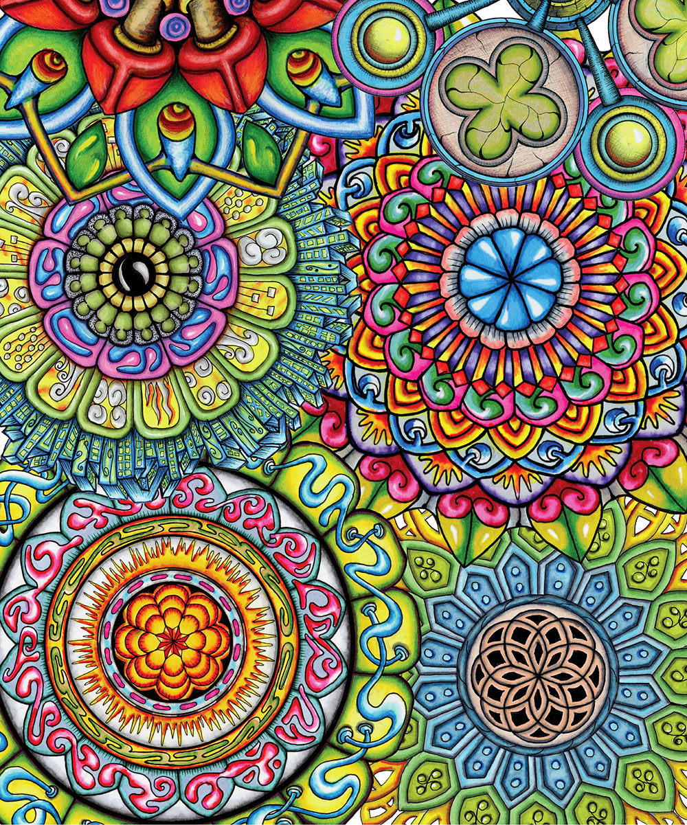 Mandala Collage 7 | Jigsaw puzzle artwork featuring Mandala Collage 7.