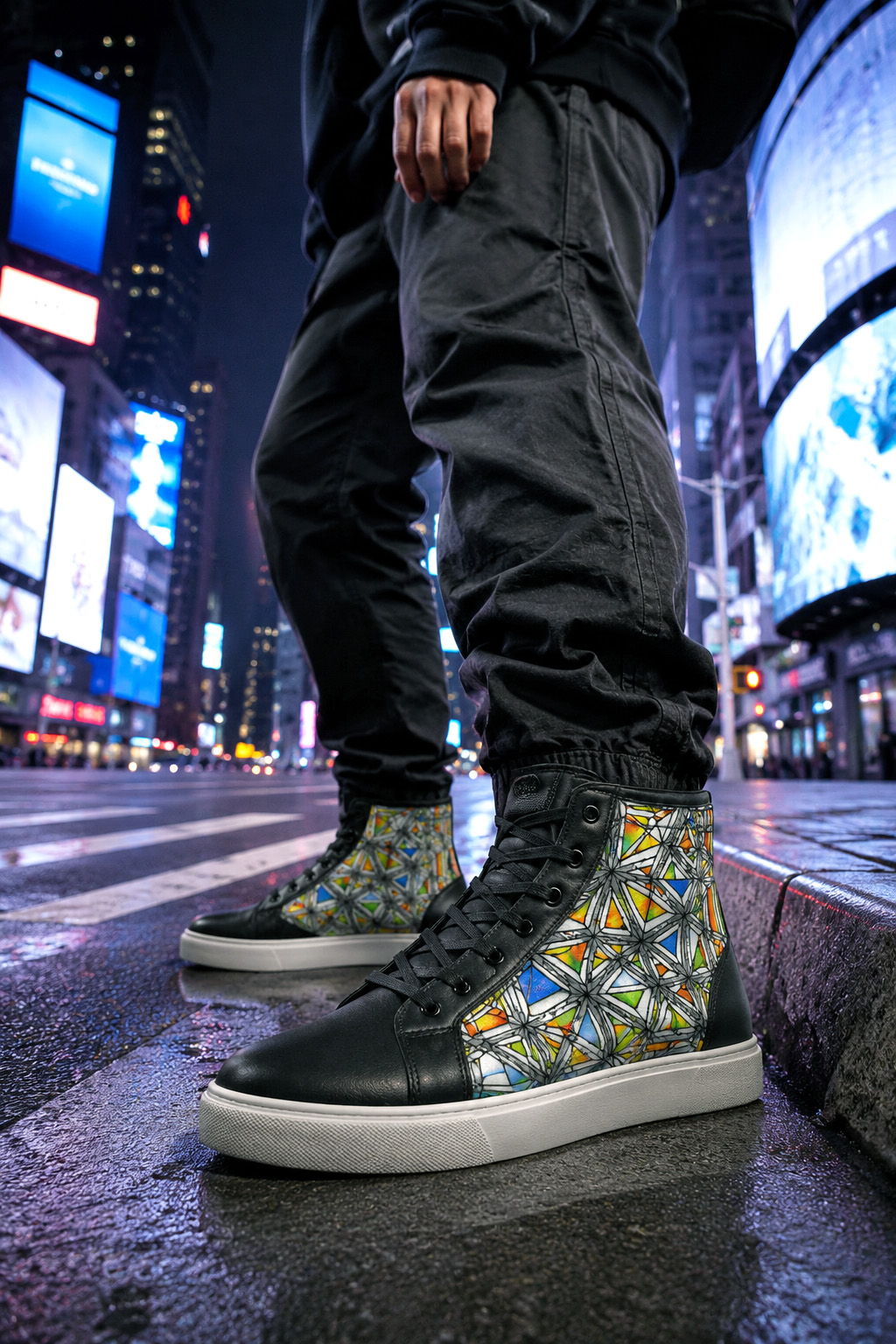 Stained Glass footwear mockup