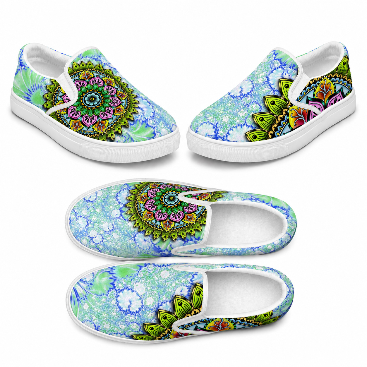 Fertile Ground | Women’s slip-on canvas shoe collection mockup.