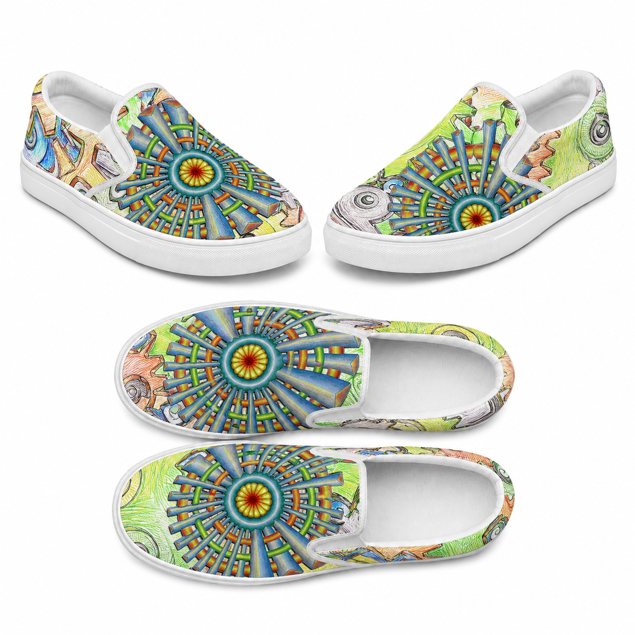 Spokin | Women’s slip-on canvas shoe collection mockup.