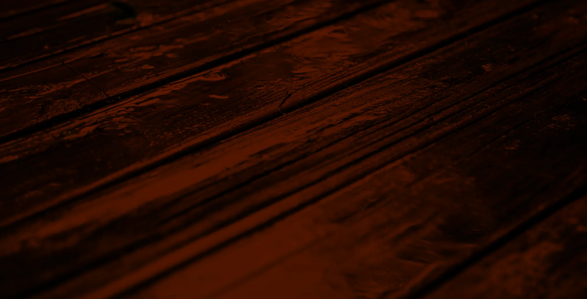 stained wood with red overlay