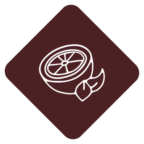 Brown asterisk symbol with rounded ends on a white background.