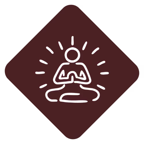 Brown asterisk symbol with rounded ends on a white background.